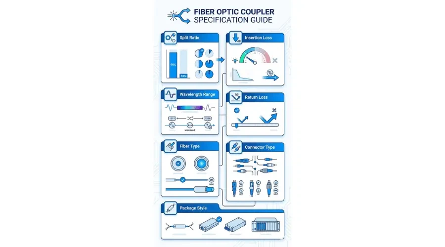 Key specifications for choosing a fiber optic coupler Key specifications for choosing a fiber optic coupler